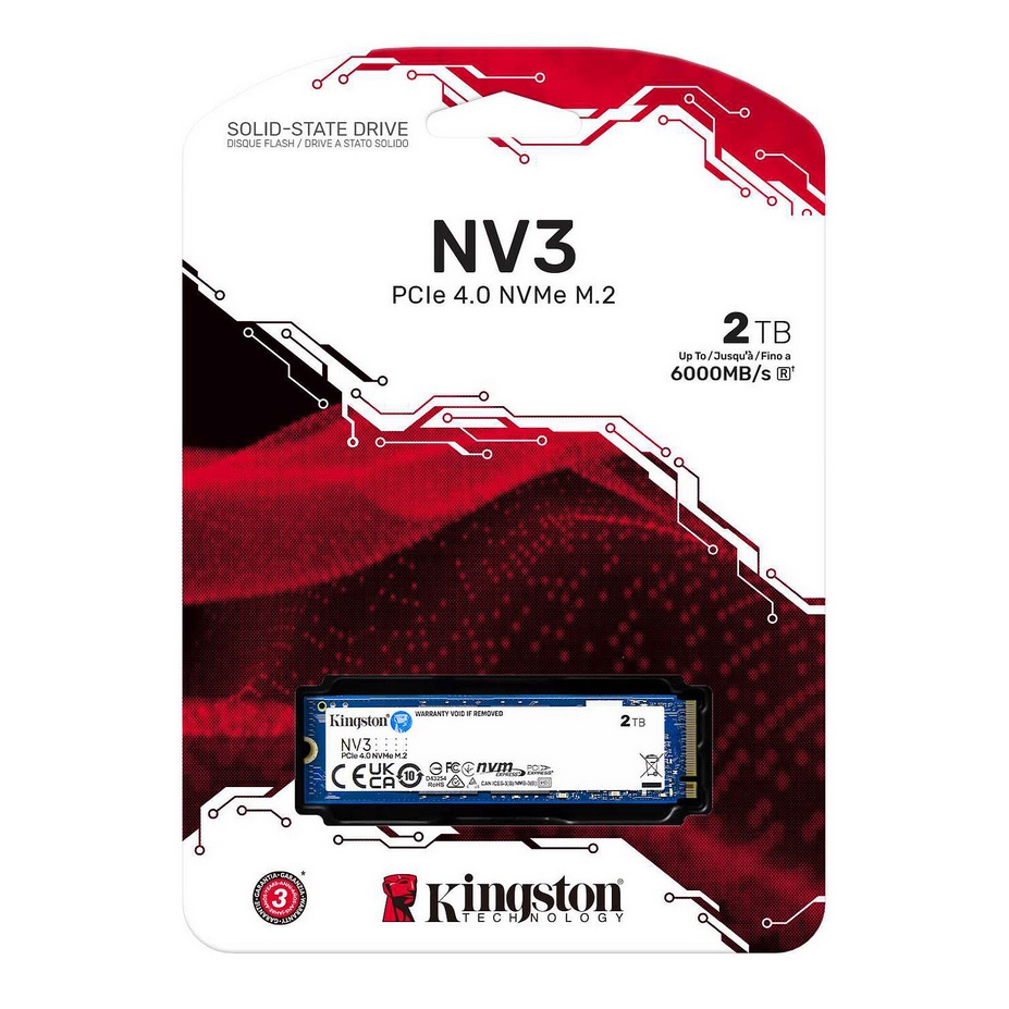 SSD M2 NVMe KINGSTON NV3 2TB GEN4 6.0GB par Sec